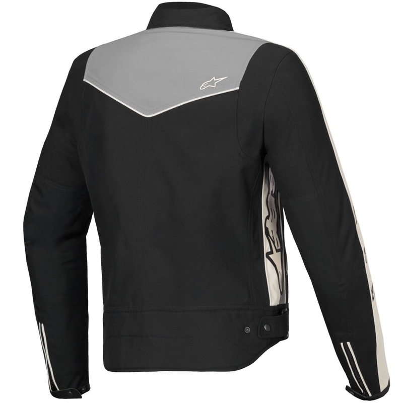 Chaqueta de moto impermeable para mujer Alpinestars Stella T-Dyno (negro, gris oscuro, gris y beige)