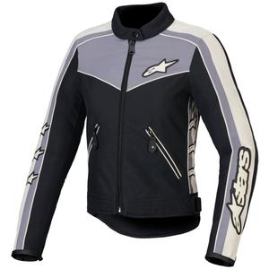Chaqueta de moto impermeable para mujer Alpinestars Stella T-Dyno (negro, gris oscuro, gris y beige)