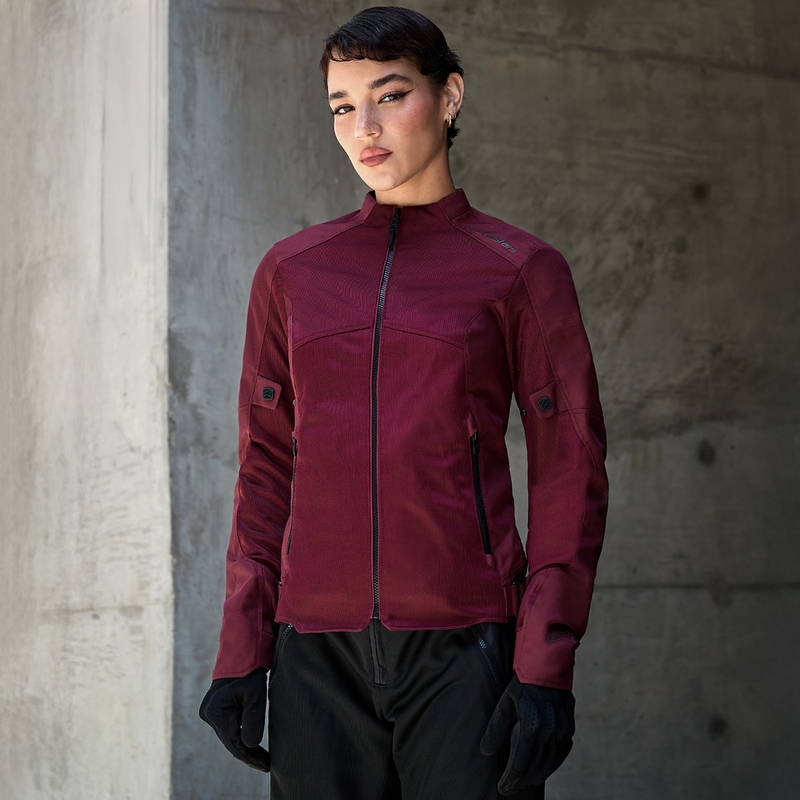Chaqueta de moto Alpinestars STELLA C-1 AIR para mujer, color morado