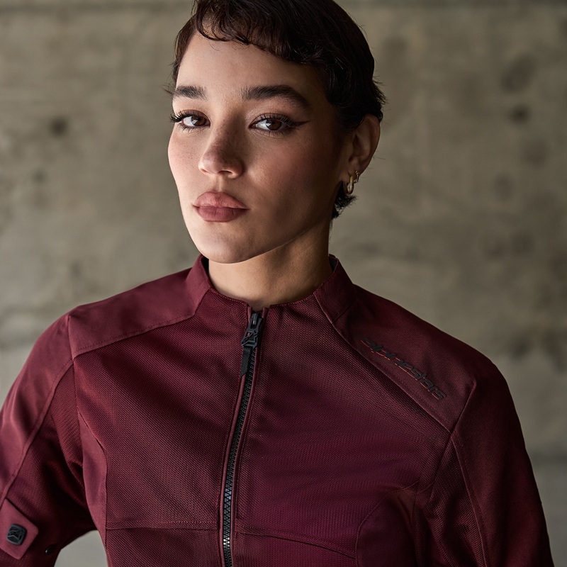 Chaqueta de moto Alpinestars STELLA C-1 AIR para mujer, color morado