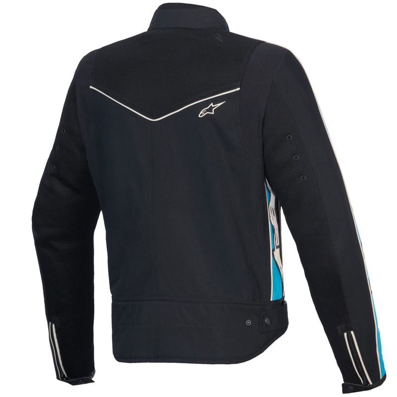 Chaqueta de moto para mujer Alpinestars STELLA T-DYNO AIR en negro, azul claro y beige