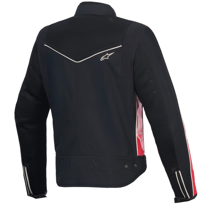 Chaqueta de moto para mujer Alpinestars STELLA T-DYNO AIR en negro, rojo, rosa y blanco.