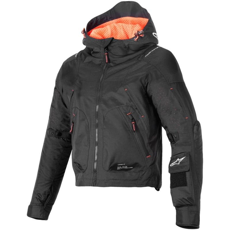 Chaqueta de moto Alpinestars MOLLY AIR para mujer, color negro y coral fluo