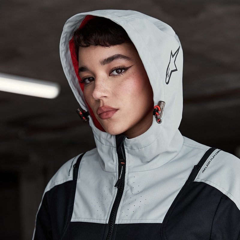 Chaqueta de moto para mujer Alpinestars MOLLY AIR en color negro-almendra