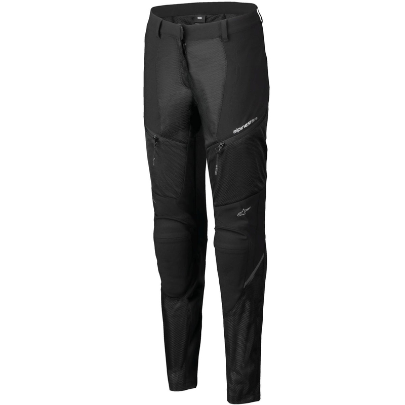 Pantalones de moto Alpinestars STELLA TROOP-AIR para mujer, color negro-negro