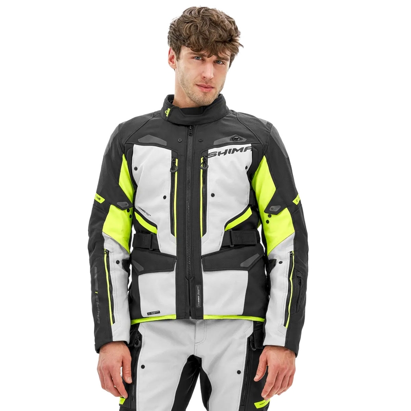 Chaqueta de moto Shima Dune amarillo fluo