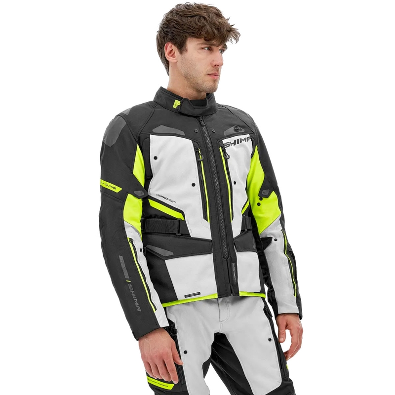 Chaqueta de moto Shima Dune amarillo fluo