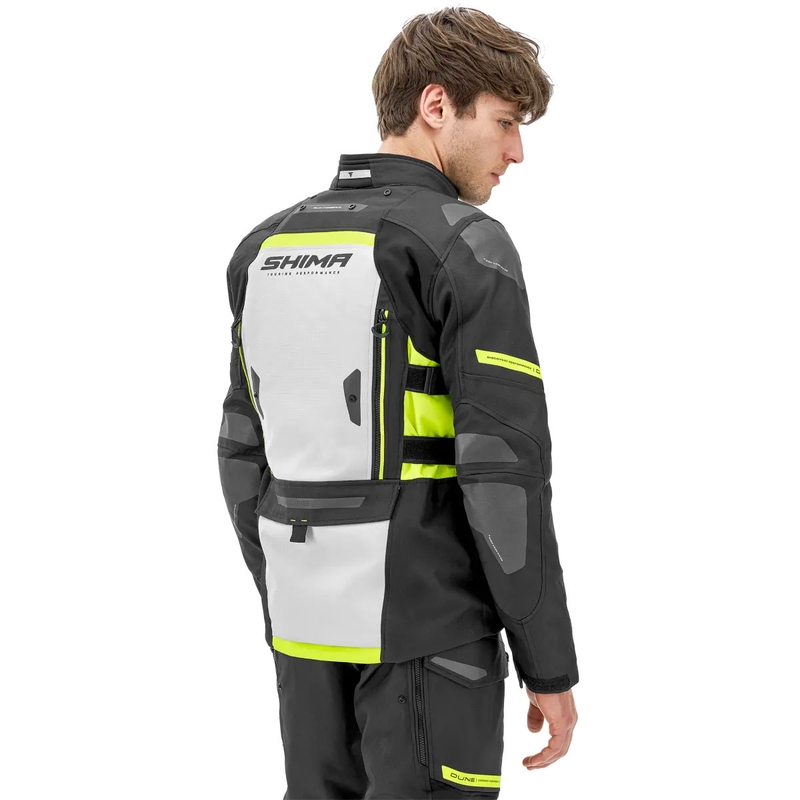 Chaqueta de moto Shima Dune amarillo fluo