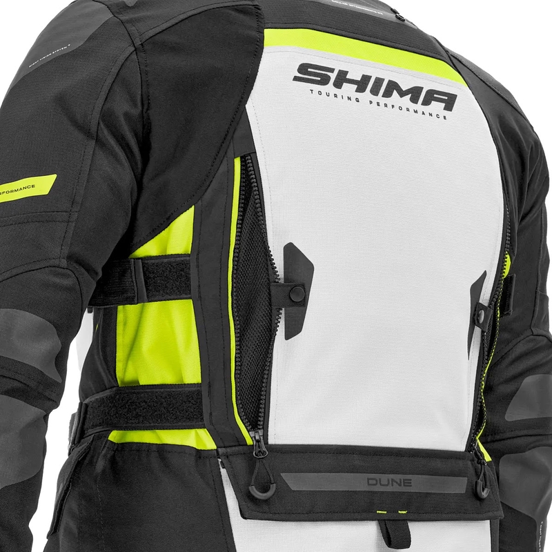 Chaqueta de moto Shima Dune amarillo fluo