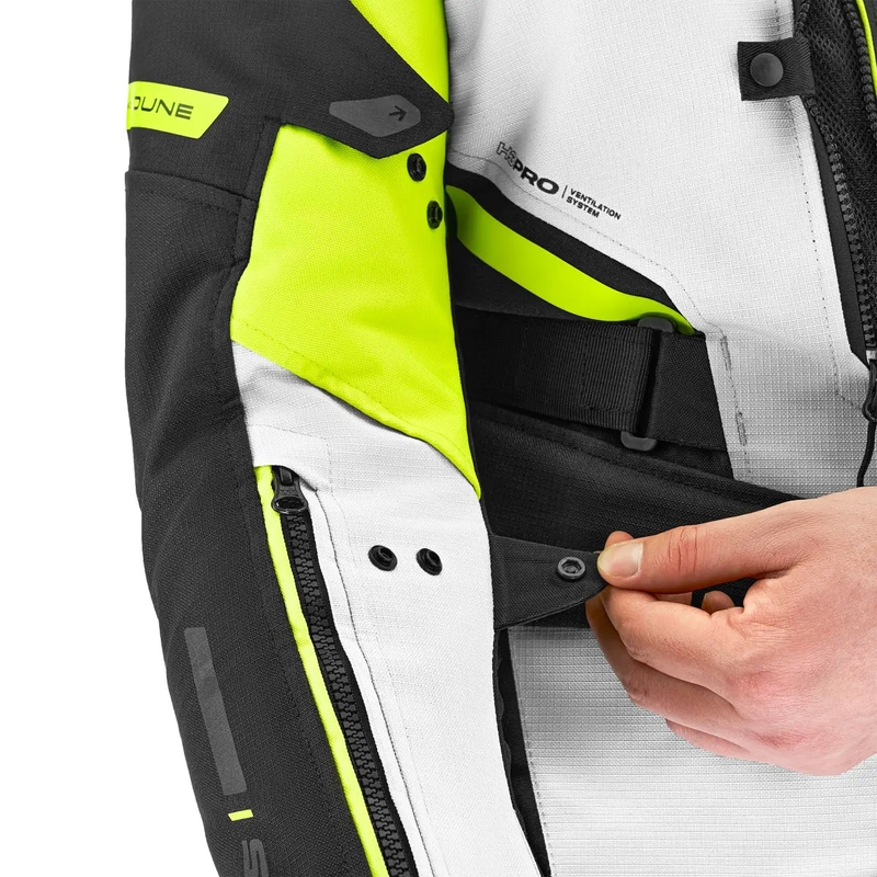 Chaqueta de moto Shima Dune amarillo fluo