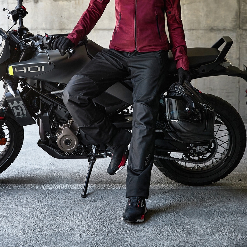 Pantalones de moto Alpinestars STELLA C-1 AIR para mujer, color negro