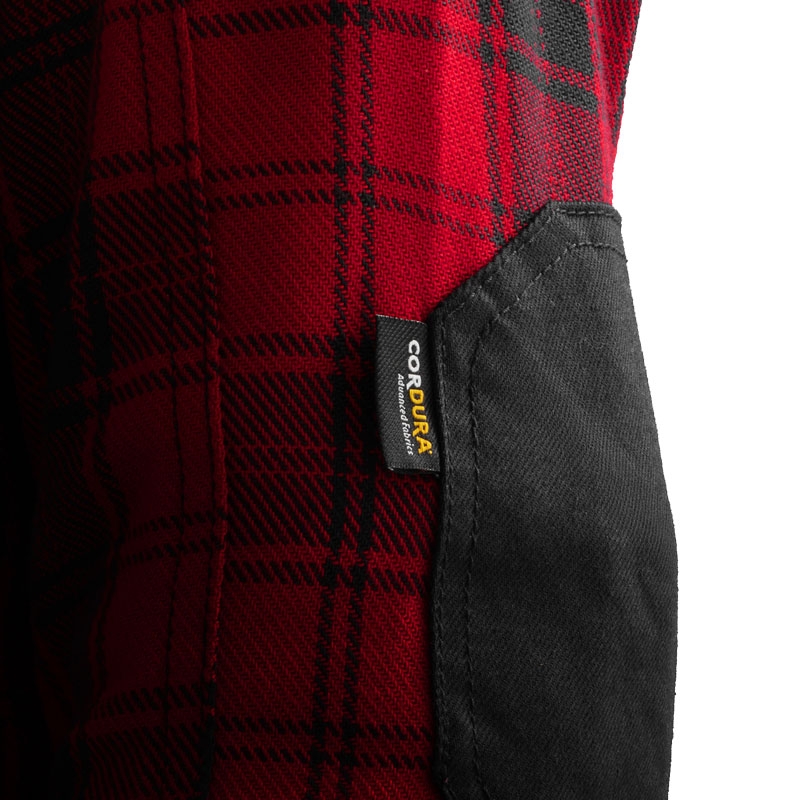 Camisa de moto Rebelhorn Shifter negra y roja