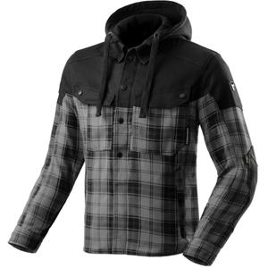 Camisa de moto Rebelhorn Shifter negra y gris