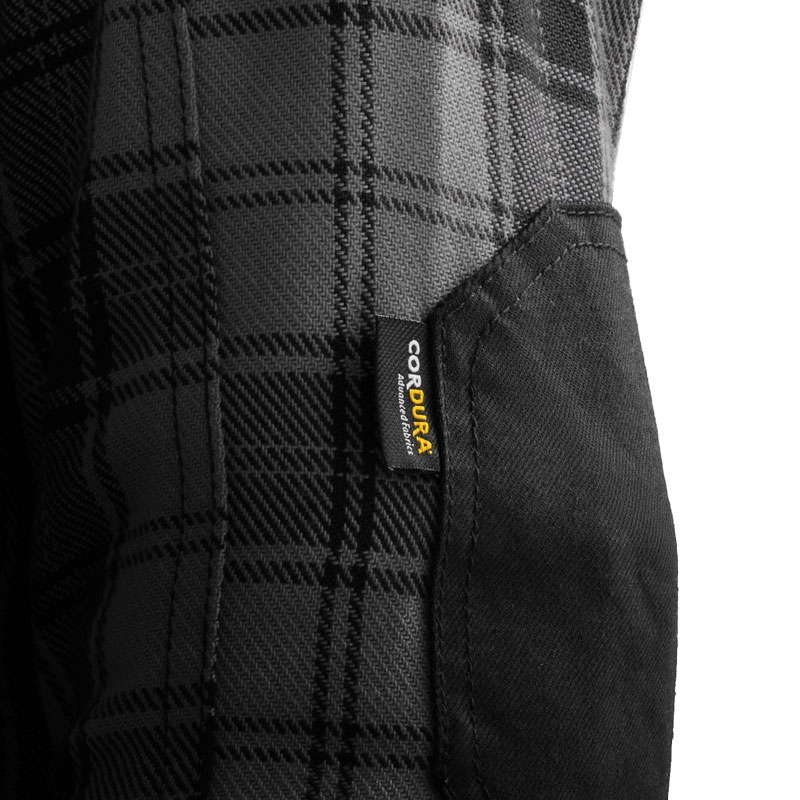 Camisa de moto Rebelhorn Shifter negra y gris