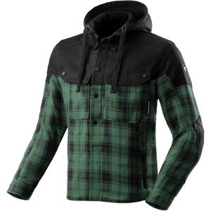 Camisa de moto Rebelhorn Shifter negra y verde