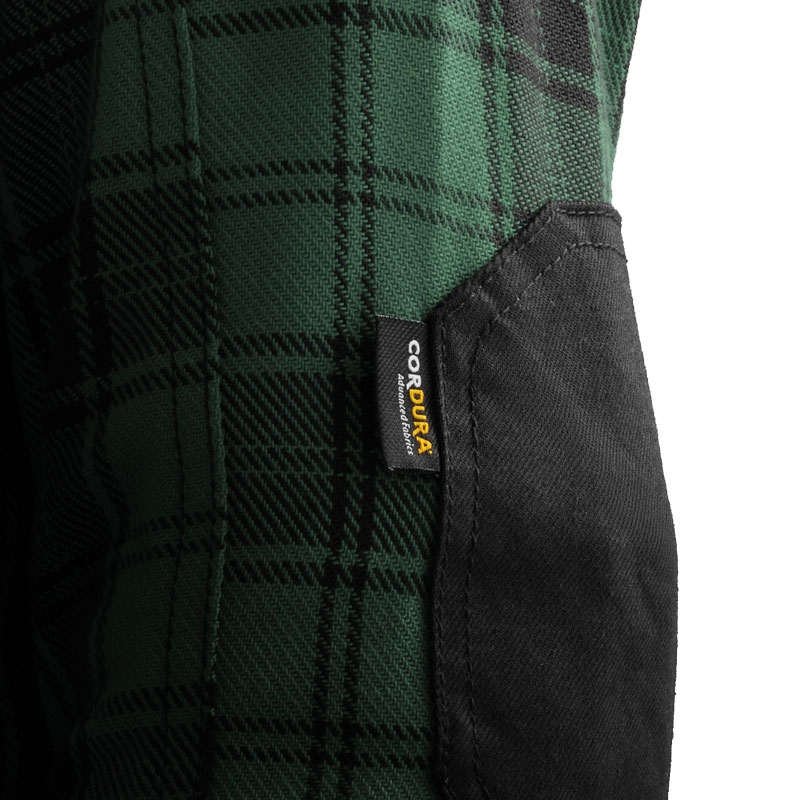 Camisa de moto Rebelhorn Shifter negra y verde