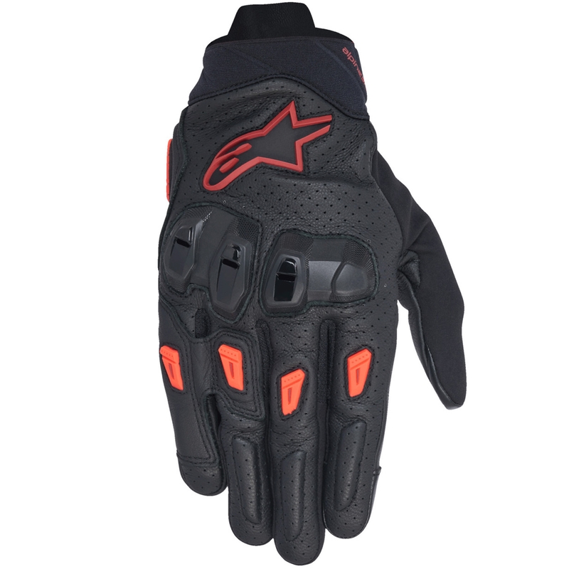 Guantes de moto Alpinestars SP X 7 negro-rojo oscuro-rojo