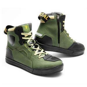 Botas de moto Rebelhorn Vandal II en color caqui, negro y naranja