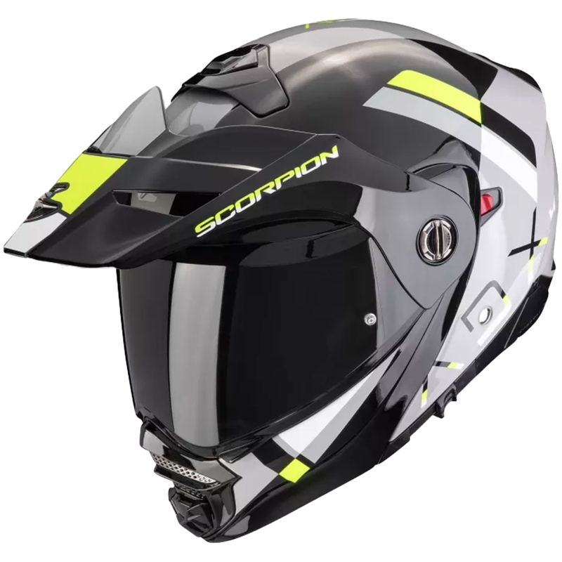 Casco de moto modular Scorpion ADX-2 GALANE gris-negro-amarillo fluorescente en oferta liquidación