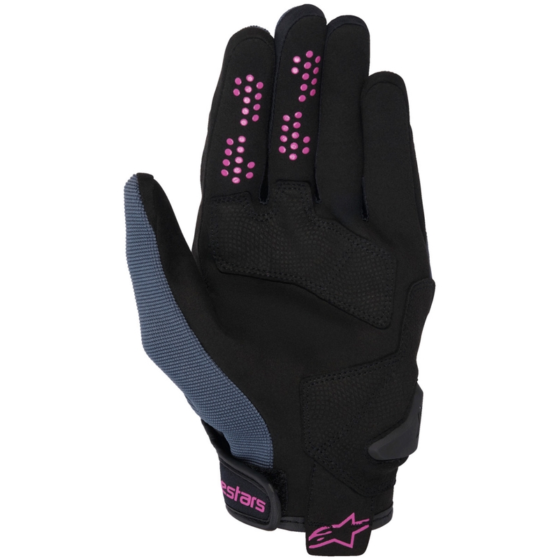 Guantes de moto Alpinestars Chrom V2 para mujer, gris oscuro, negro y morado