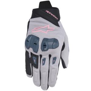 Guantes de moto para mujer Alpinestars STELLA SP X 1 gris-negro-gris oscuro-rosa