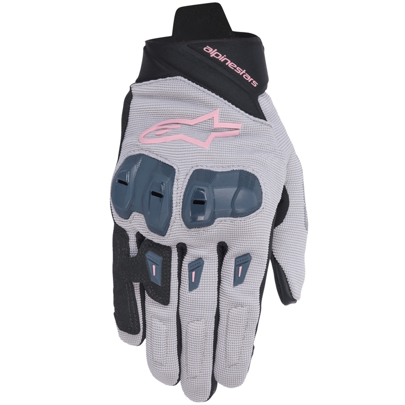 Guantes de moto para mujer Alpinestars STELLA SP X 1 gris-negro-gris oscuro-rosa