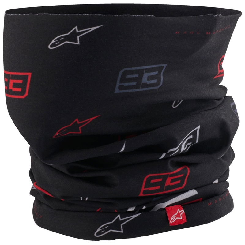 Colección de polainas de cuello Alpinestars MM93 en negro, gris y rojo