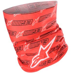 Colección de polainas de cuello Alpinestars MM93 en rojo, negro y blanco