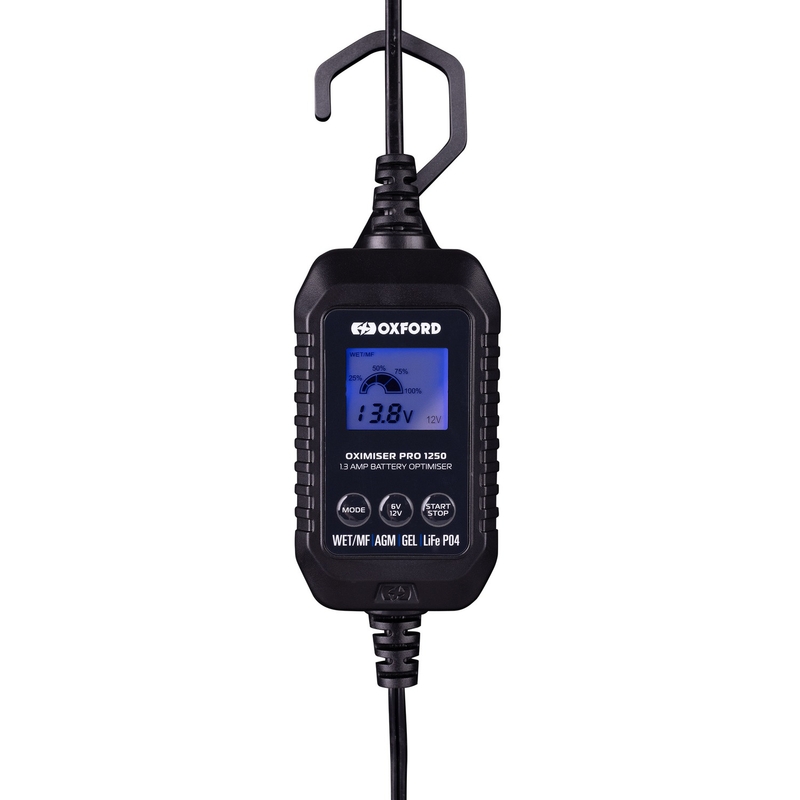 Cargador de batería Oxford Oximiser Pro 1250 1,3 A, 6/12 V, 3,5-40 Ah