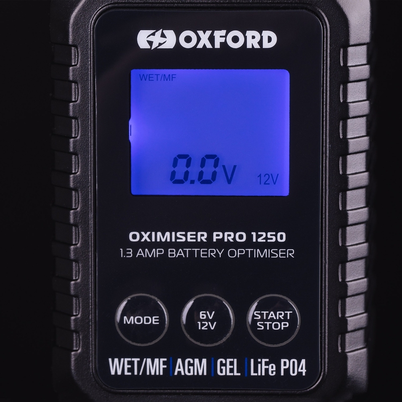Cargador de batería Oxford Oximiser Pro 1250 1,3 A, 6/12 V, 3,5-40 Ah