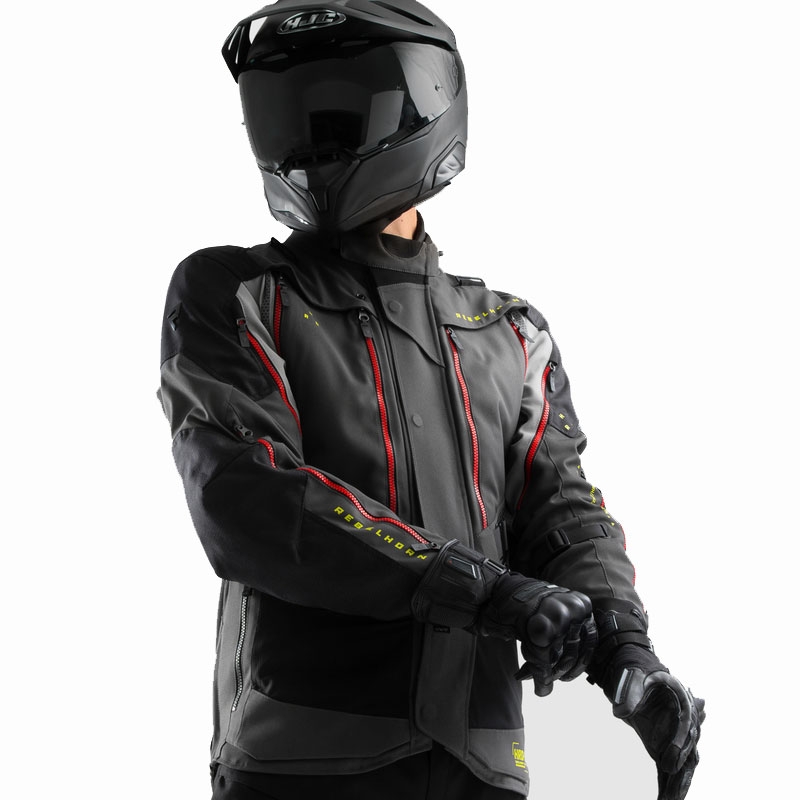 Chaqueta de moto Rebelhorn Hardy 3.0 antracita-gris-amarillo
