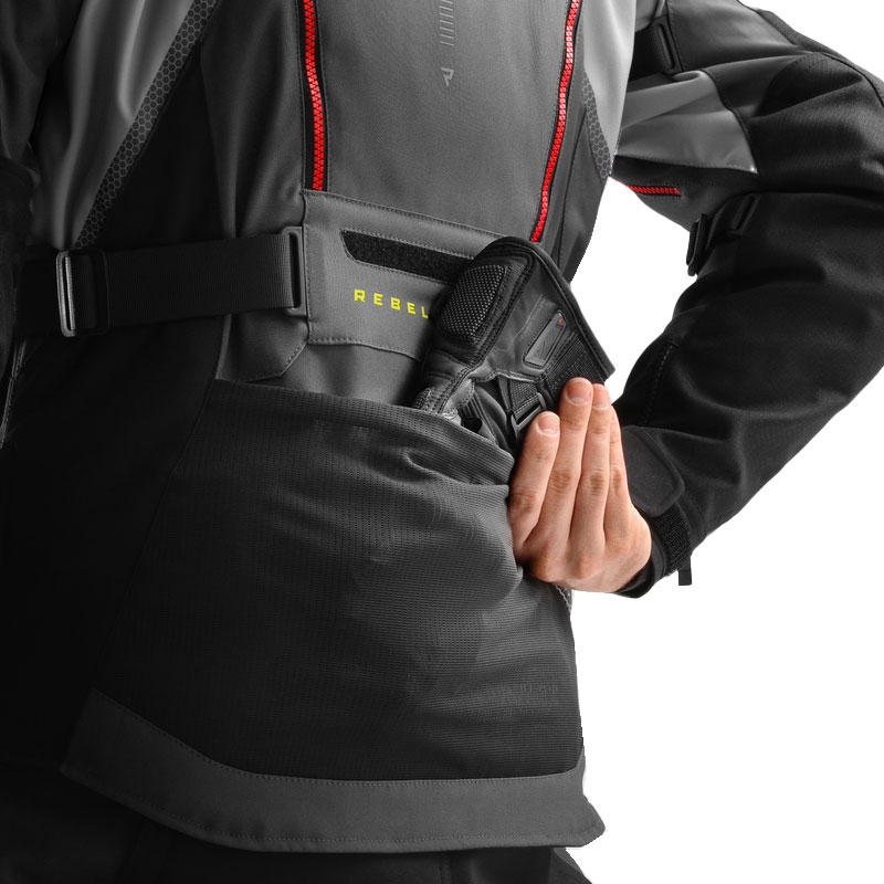 Chaqueta de moto Rebelhorn Hardy 3.0 antracita-gris-amarillo
