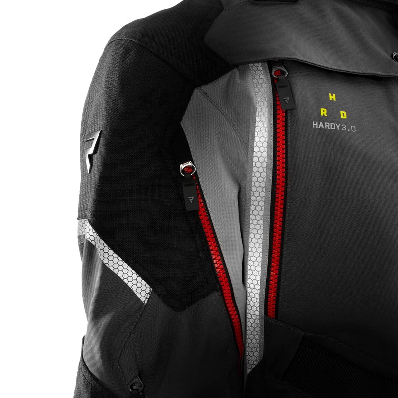 Chaqueta de moto Rebelhorn Hardy 3.0 antracita-gris-amarillo