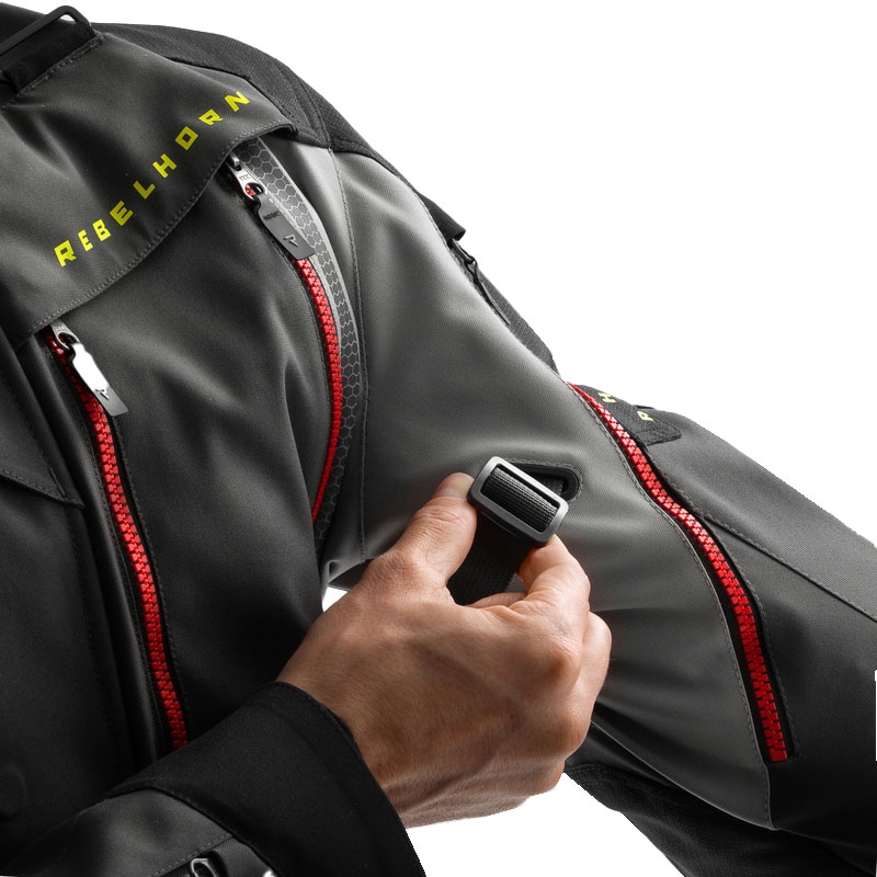Chaqueta de moto Rebelhorn Hardy 3.0 antracita-gris-amarillo