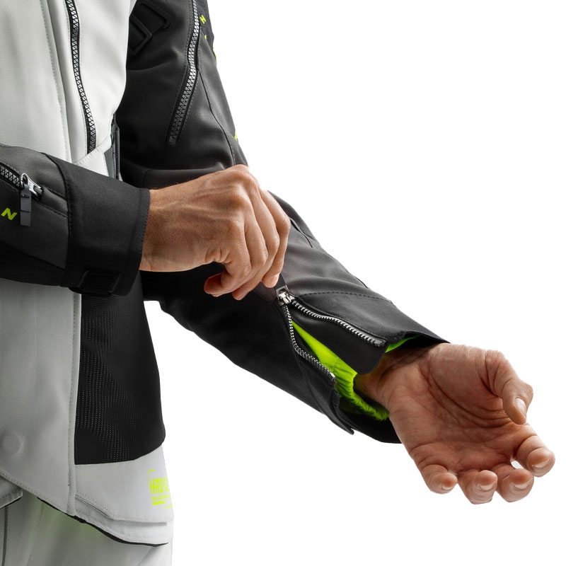 Chaqueta de moto Rebelhorn Hardy 3.0 en negro, gris y amarillo fluorescente