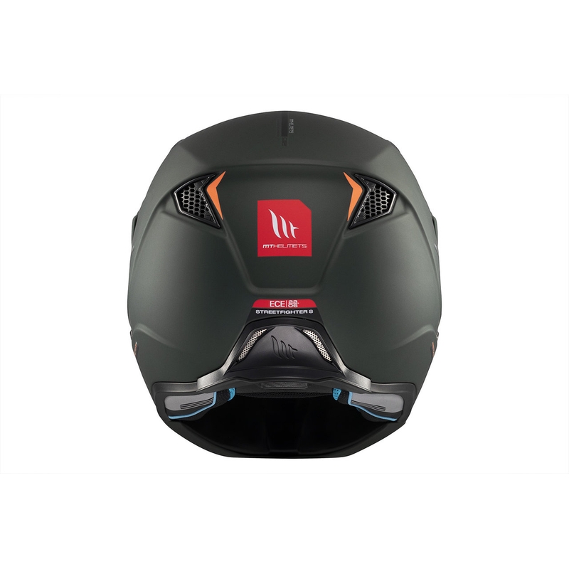 Casco abierto con máscara MT Streetfighter SV S Solid A6 verde mate con visera de iridio