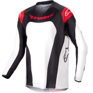 Camiseta de motocross infantil Alpinestars Racer Ocuri en rojo, blanco y negro