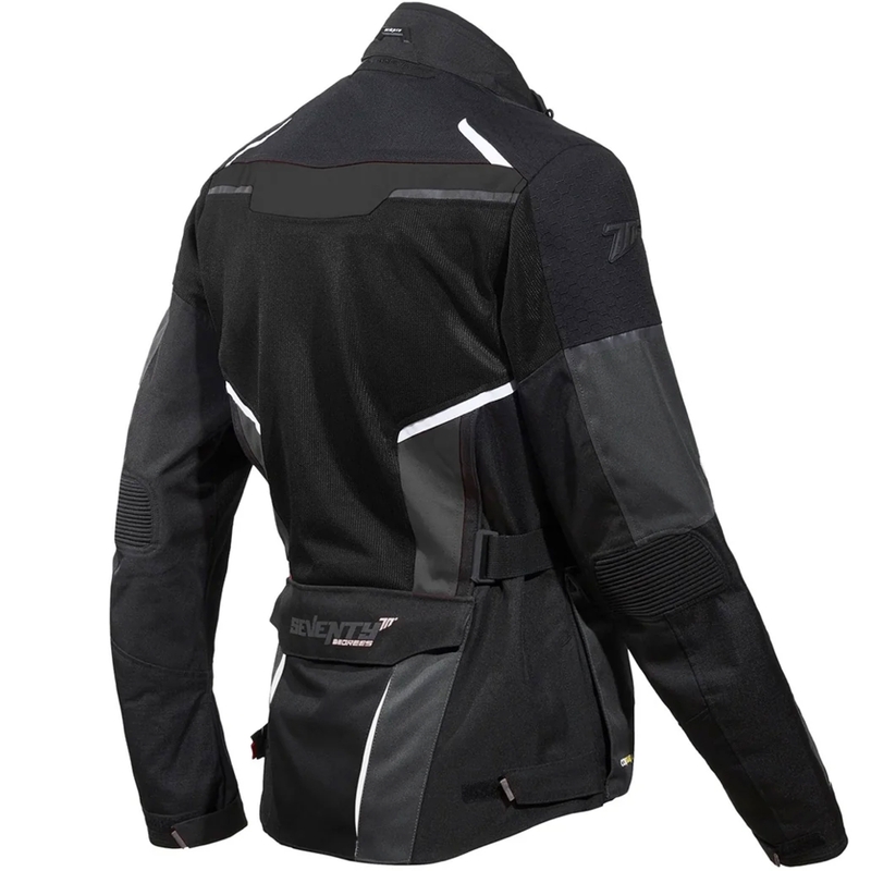 Chaqueta de moto Seventy Degrees SD-JT70 Atacama negra, gris y blanca