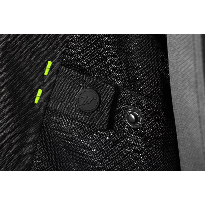 Chaqueta de moto Seventy Degrees SD-JT66 Sahara negro-amarillo fluo
