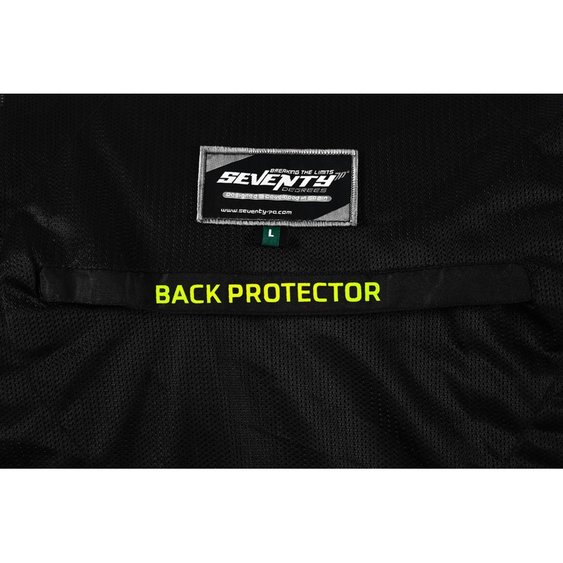 Chaqueta de moto Seventy Degrees SD-JT66 Sahara negro-amarillo fluo