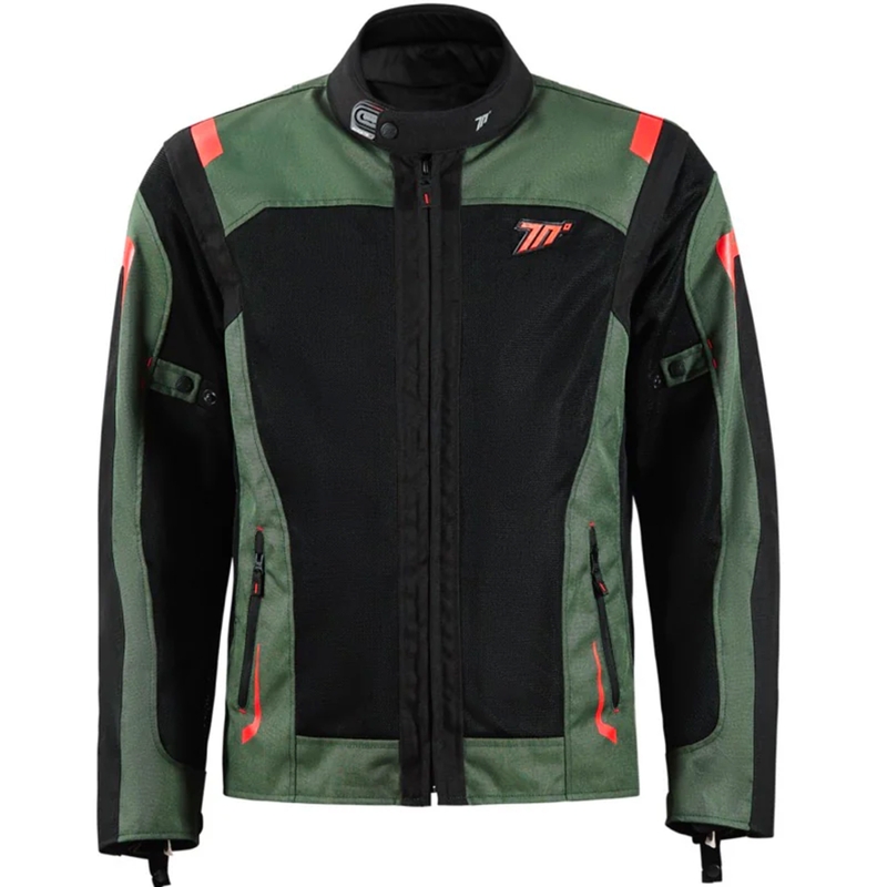 Chaqueta de moto Seventy Degrees SD-JT66 Sahara Khaki Red