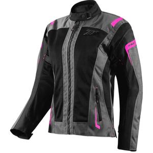 Chaqueta de moto para mujer Seventy Degrees SD-JT68 Sahara gris-rosa