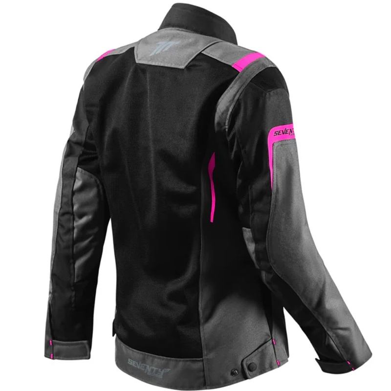 Chaqueta de moto para mujer Seventy Degrees SD-JT68 Sahara gris-rosa