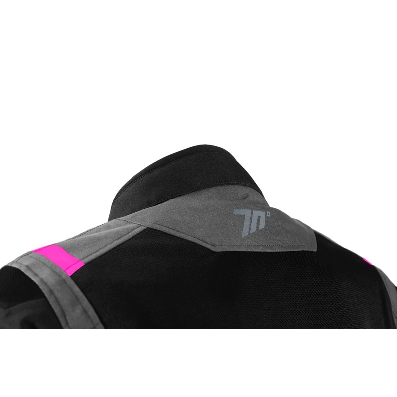 Chaqueta de moto para mujer Seventy Degrees SD-JT68 Sahara gris-rosa