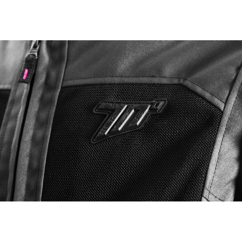 Chaqueta de moto para mujer Seventy Degrees SD-JT68 Sahara gris-rosa