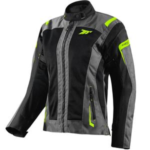Chaqueta de moto para mujer Seventy Degrees SD-JT68 Sahara negro-amarillo fluo
