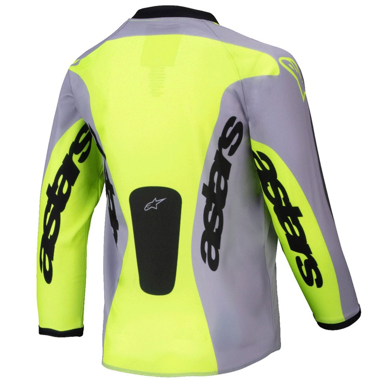 Maillot motocross Alpinestars Racer Veil Niño gris-amarillo fluo