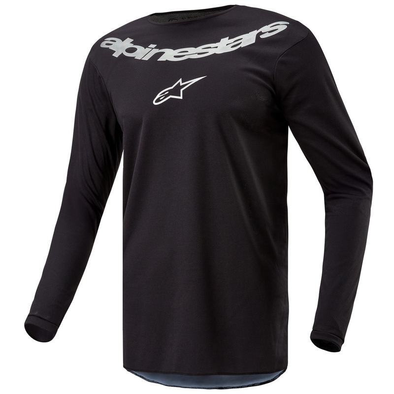 Camiseta motocross Alpinestars Fluid Lucent negro-plata