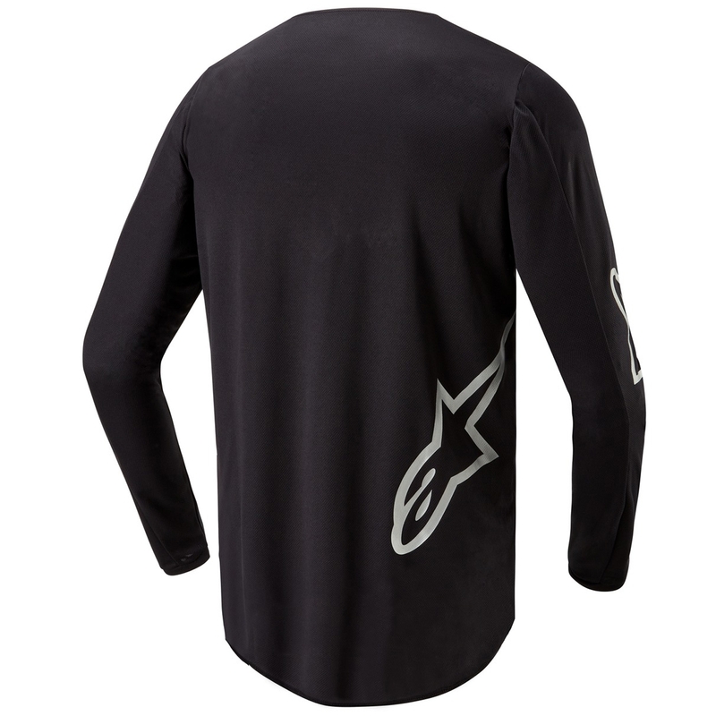 Camiseta motocross Alpinestars Fluid Lucent negro-plata