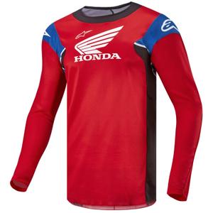 Camiseta de motocross Alpinestars Racer Iconic Honda Collection en rojo, negro, azul y blanco